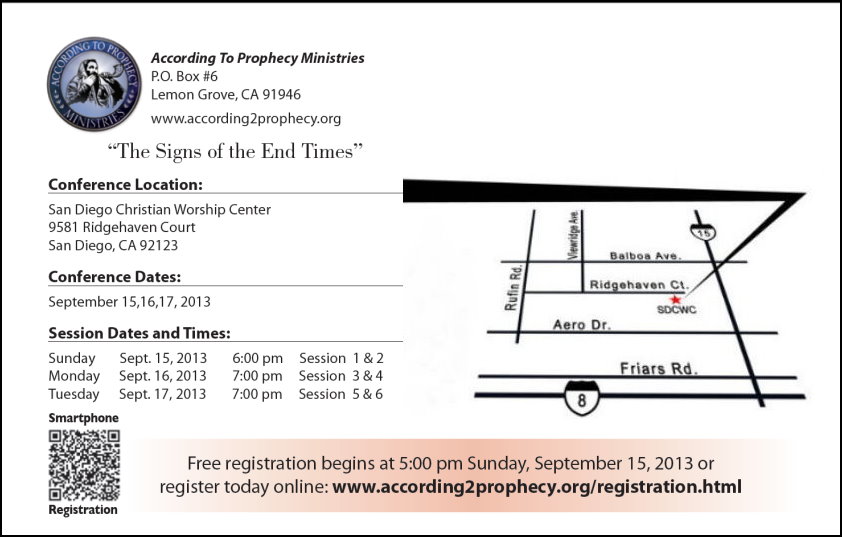 2012 According To Prophecy Ministries West Coast Bible Prophecy Conference
