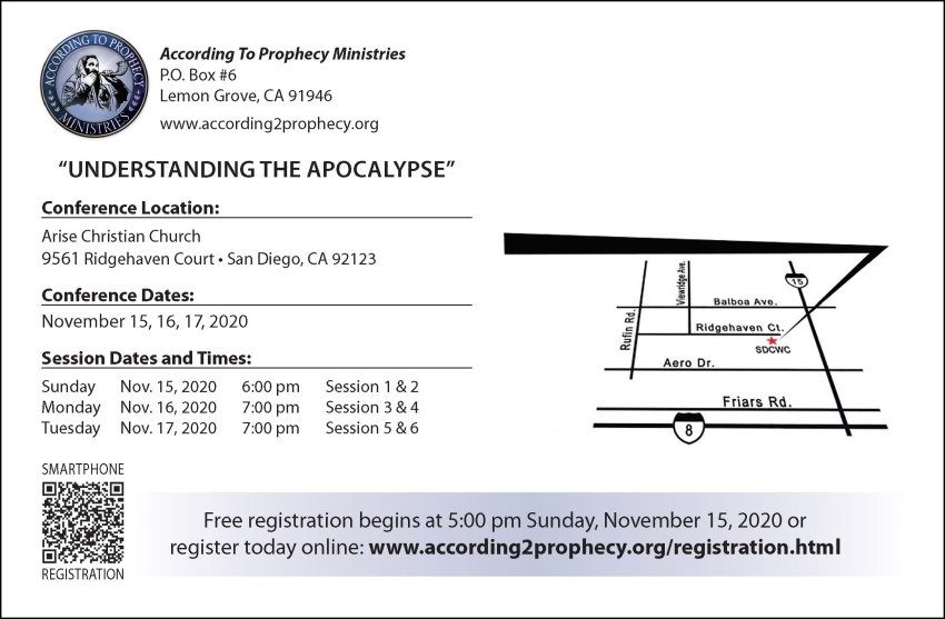 2018 According To Prophecy Ministries West Coast Bible Prophecy Conference