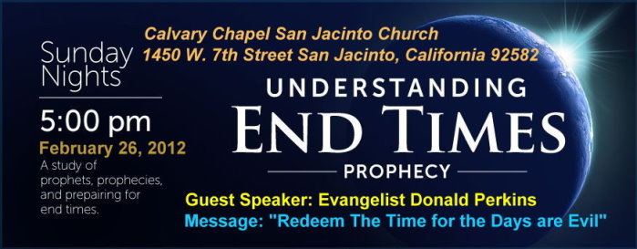 San Jacinto Bible Prophecy Evening