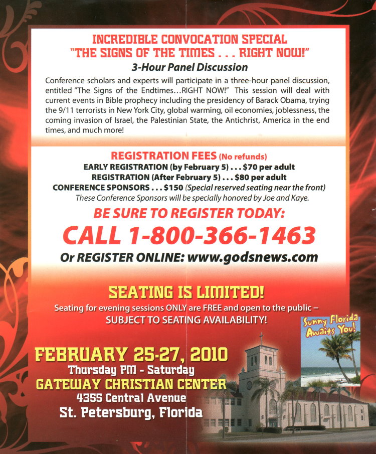 God's News Behind the News 2010 International Prophecy Conference